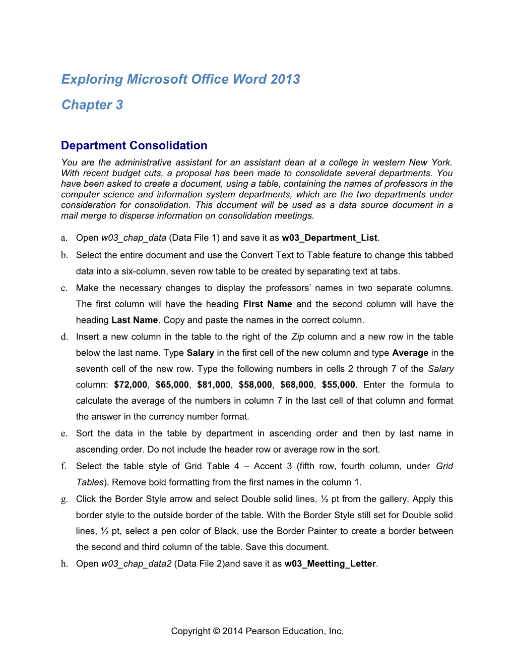 Exploring Microsoft Office Word2013