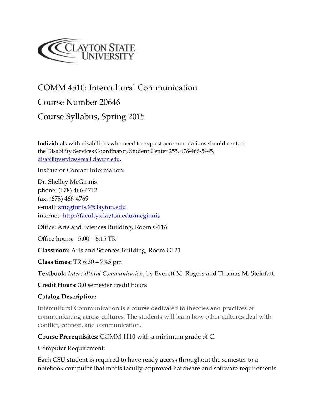 COMM 4510: Intercultural Communication