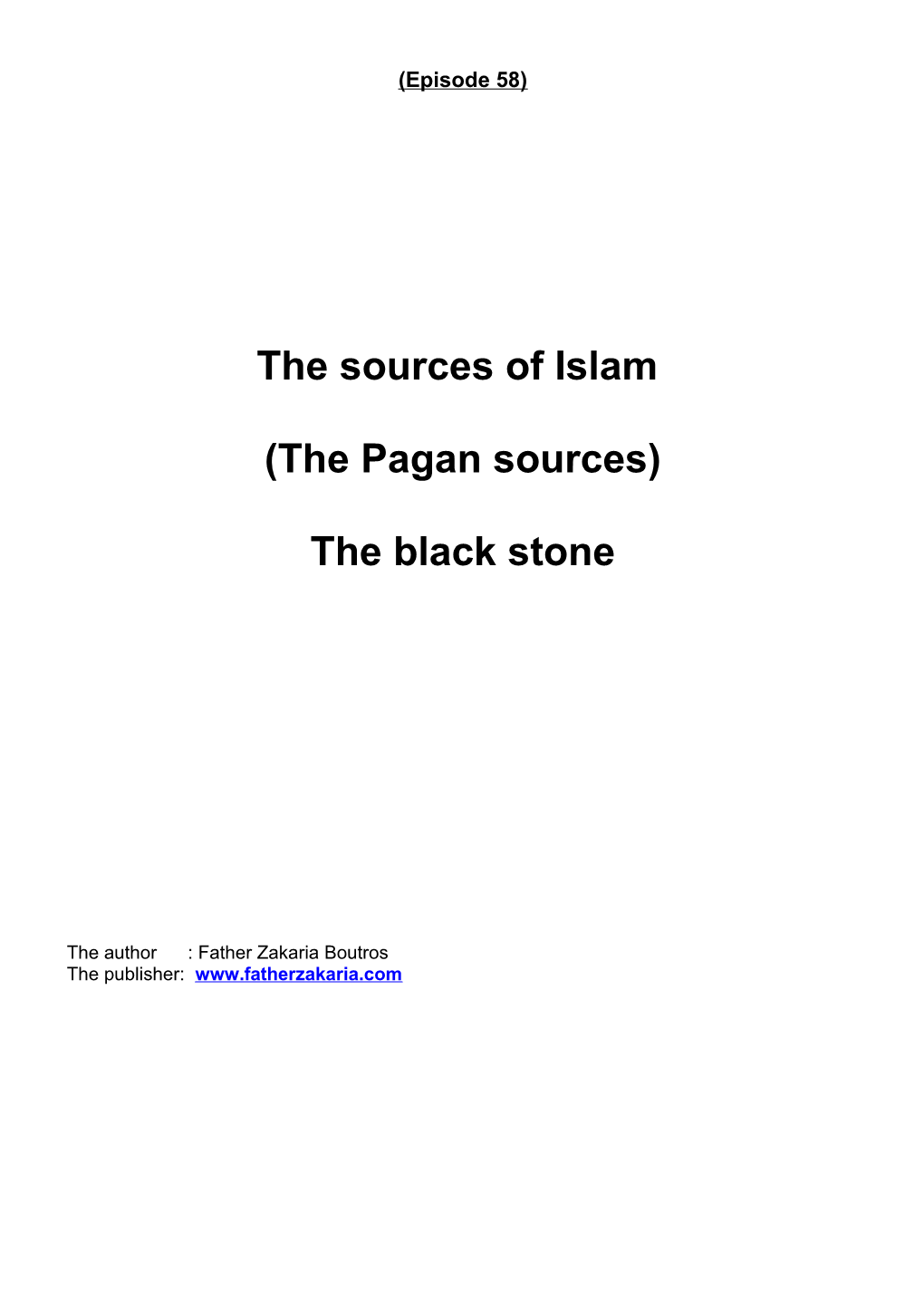 The Sources of Islam