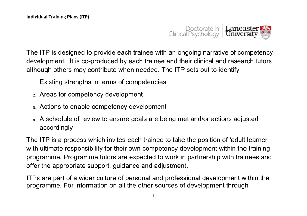 Existing Strengths in Terms of Competencies