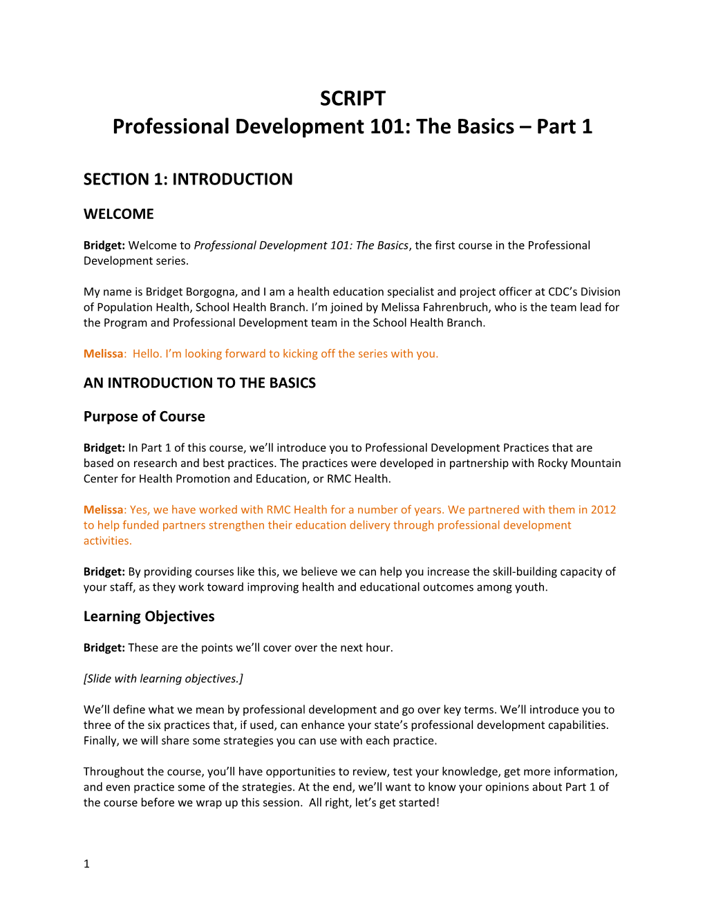 Professional Development 101: the Basics Part 1