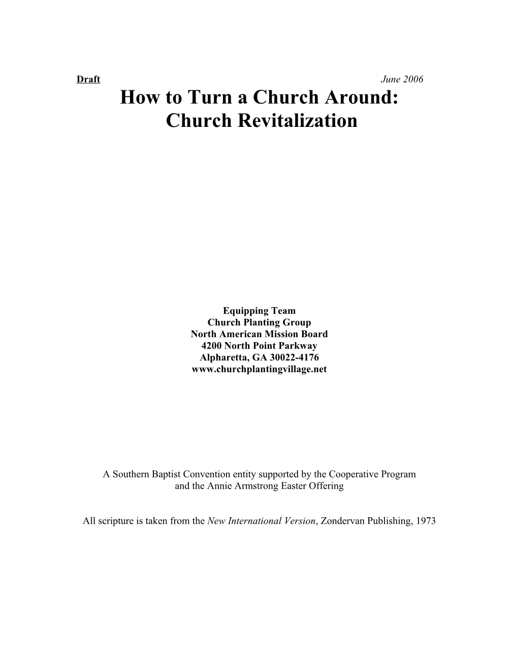 How to Turn a Church Around