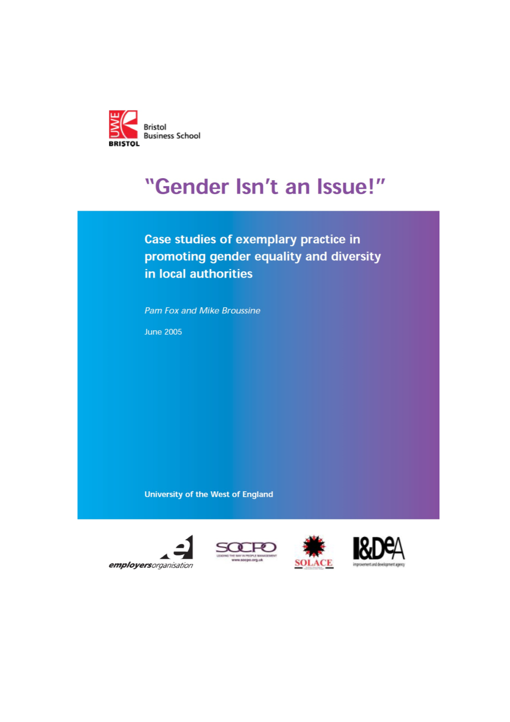 Case Studies of Exemplary Practice in Gender Equity