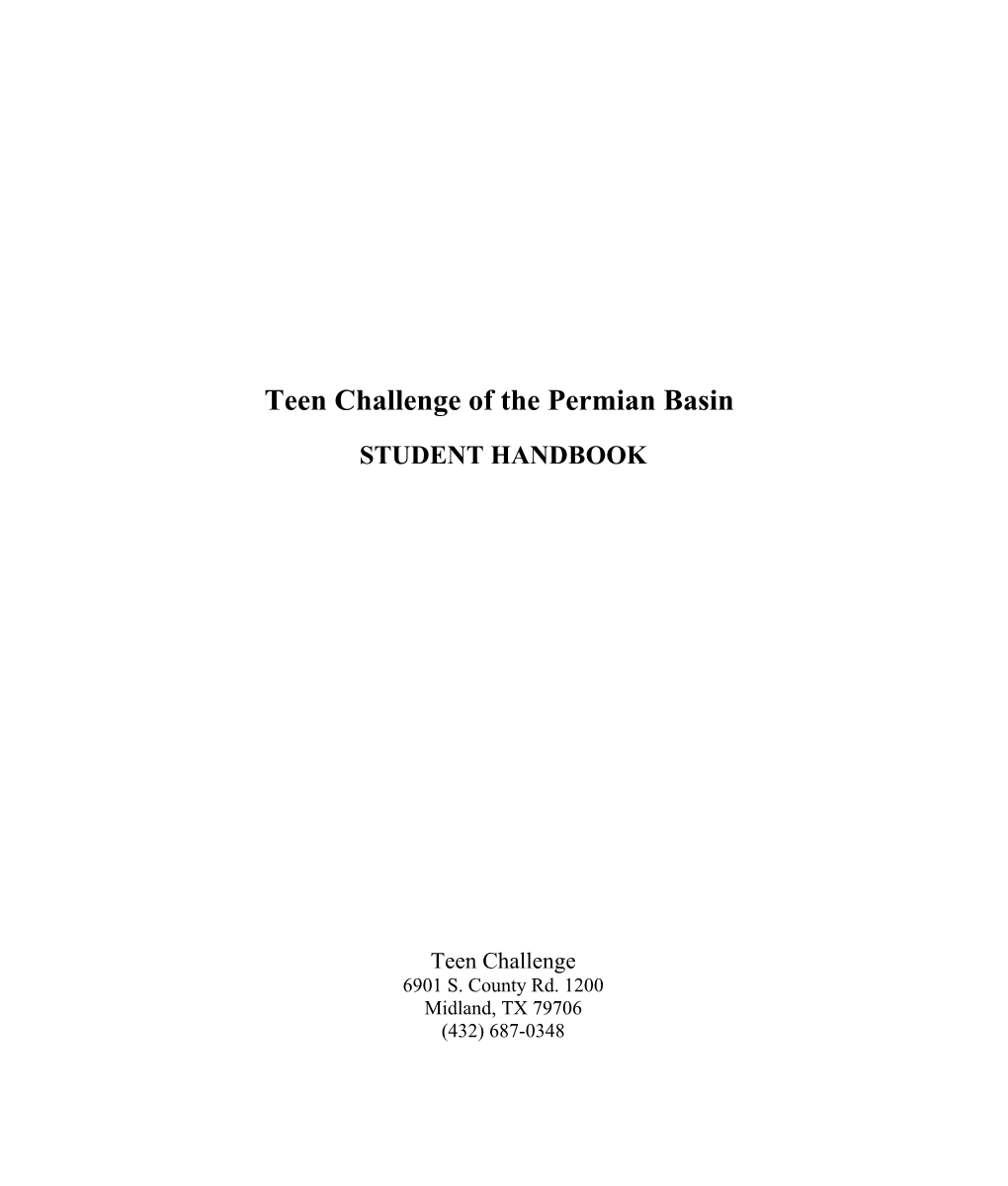 Teen Challenge of the Permian Basin