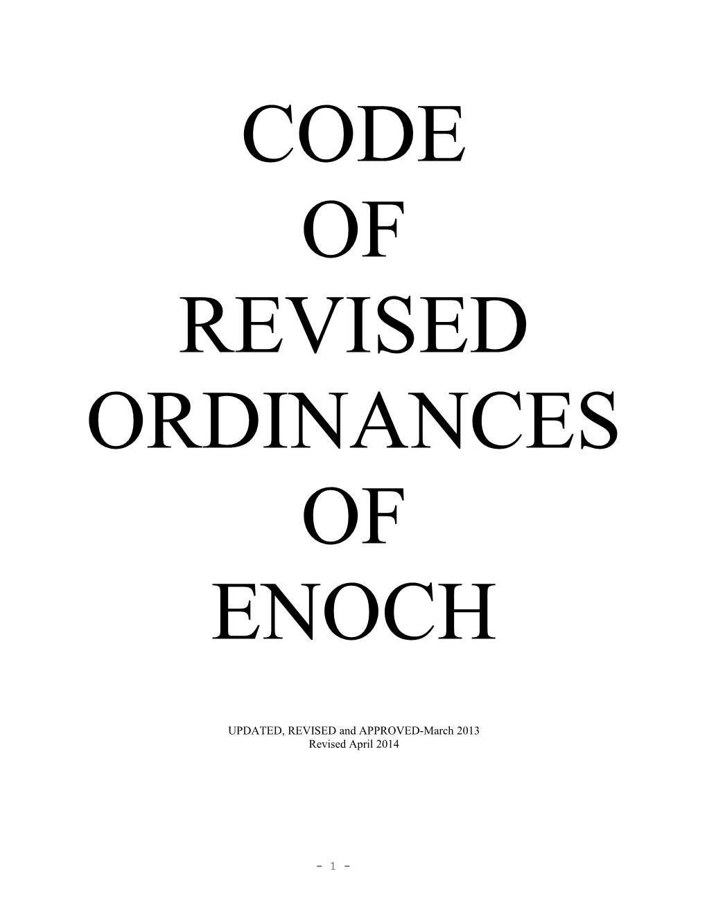 Code of Revised
