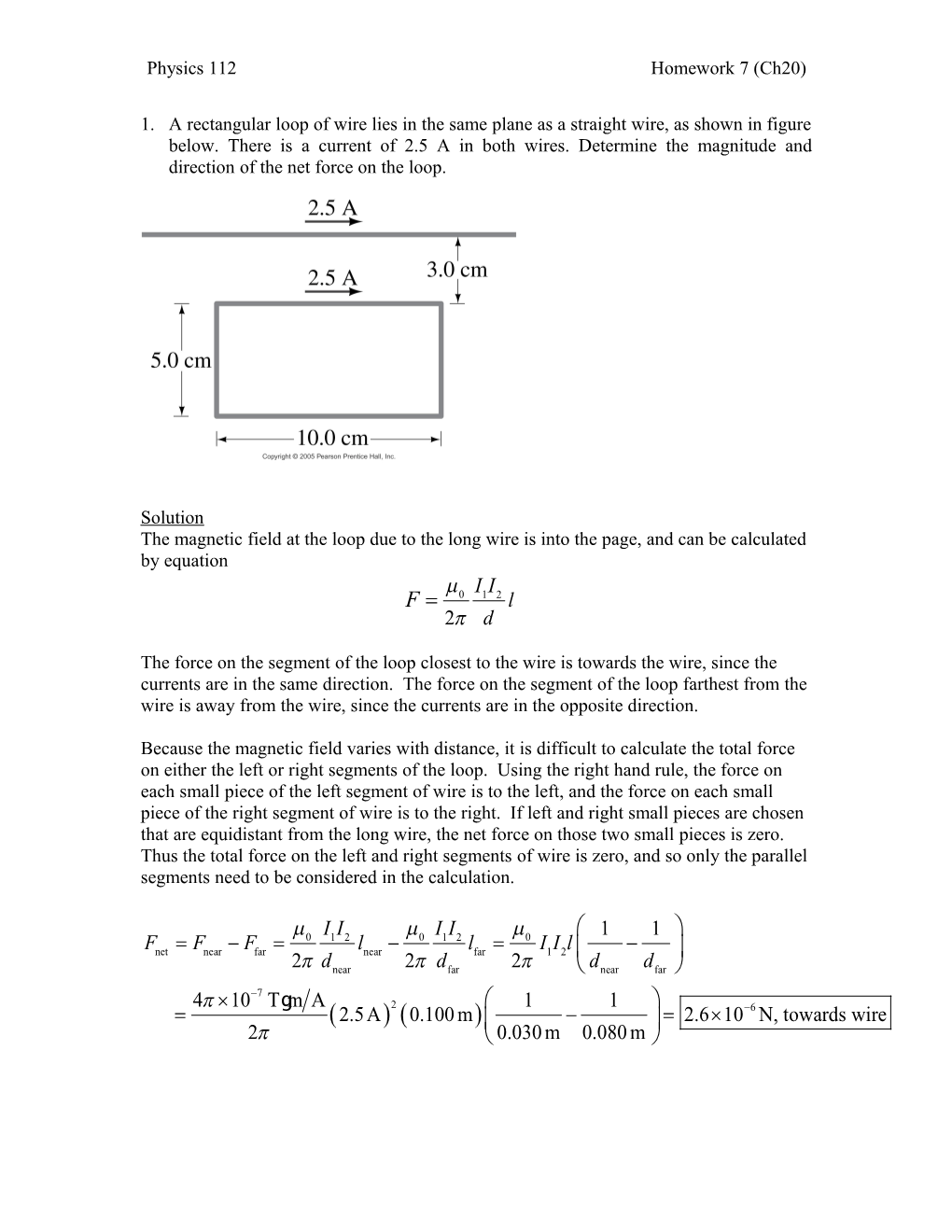 Physics 112 Homework 7 (Ch20)