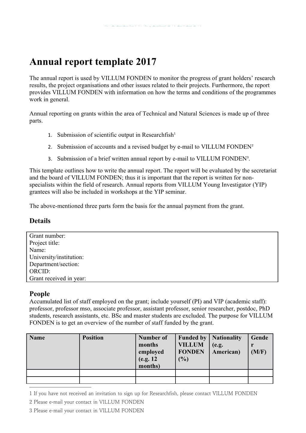 Annual Report Template 2017