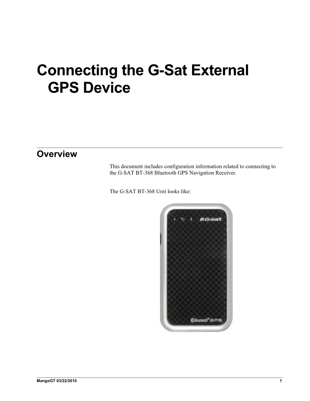 Connecting GSAT Device