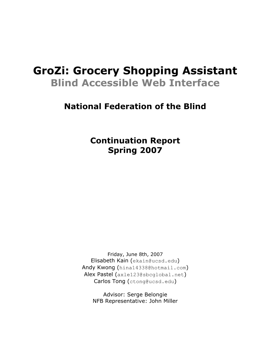 Grozi: Grocery Shopping Assistant