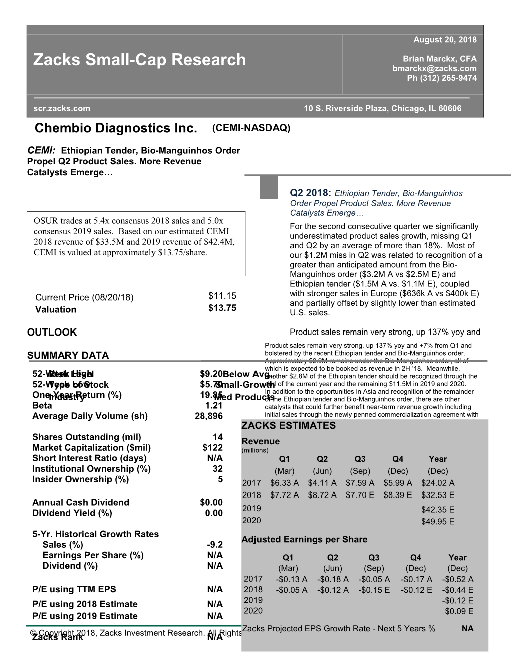 Chembio Diagnostics Inc