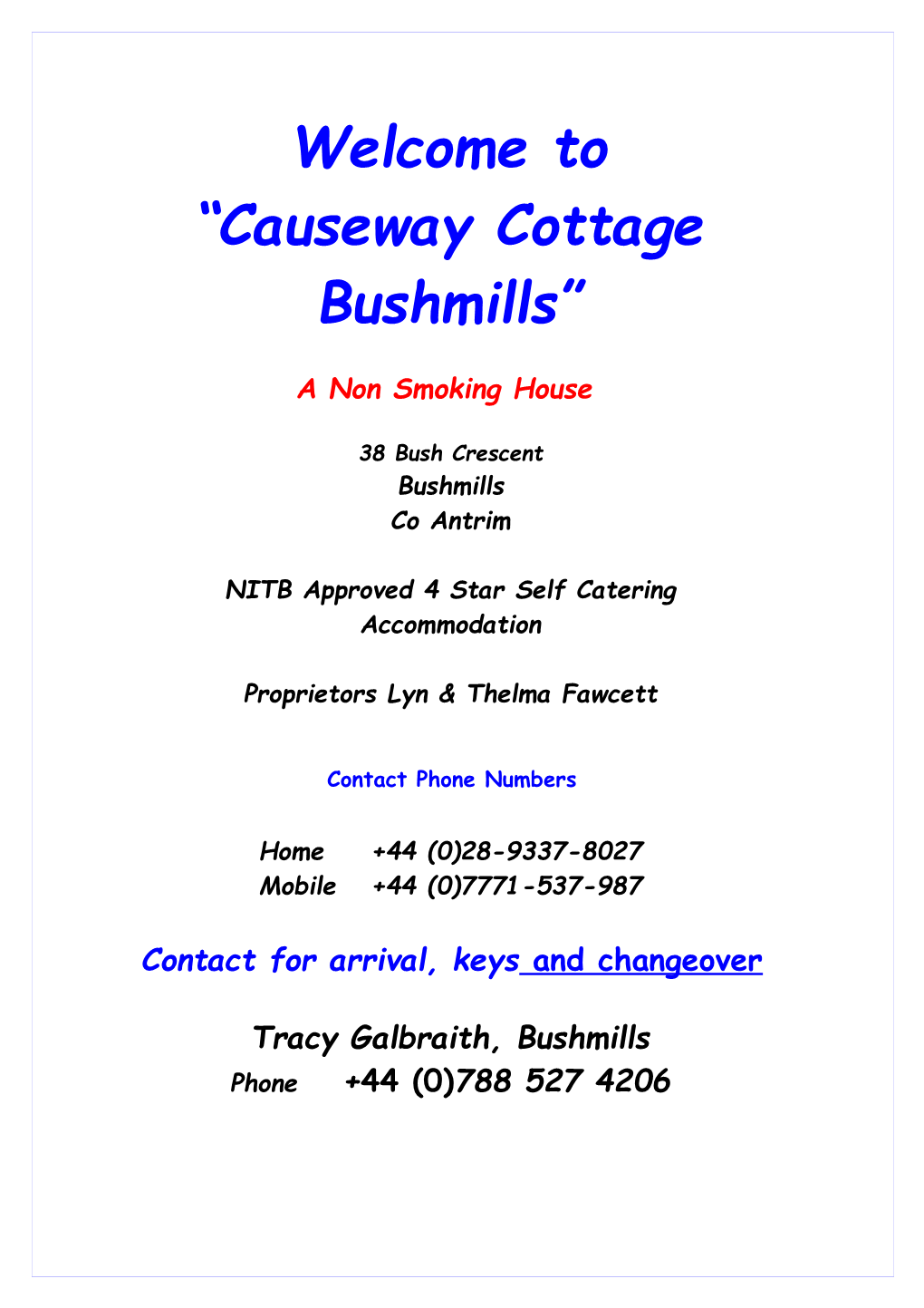 Causeway Cottage Bushmills