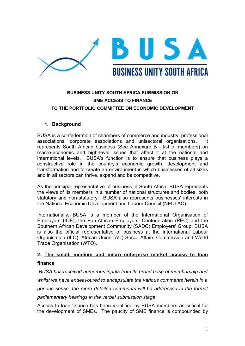 Businessunity South Africasubmission On
