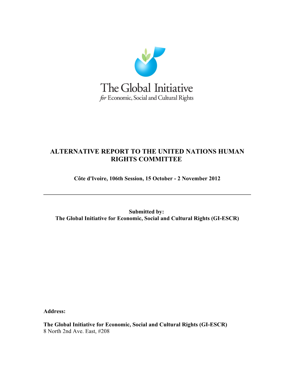 Alternative Report to the United Nations Human Rights Committee