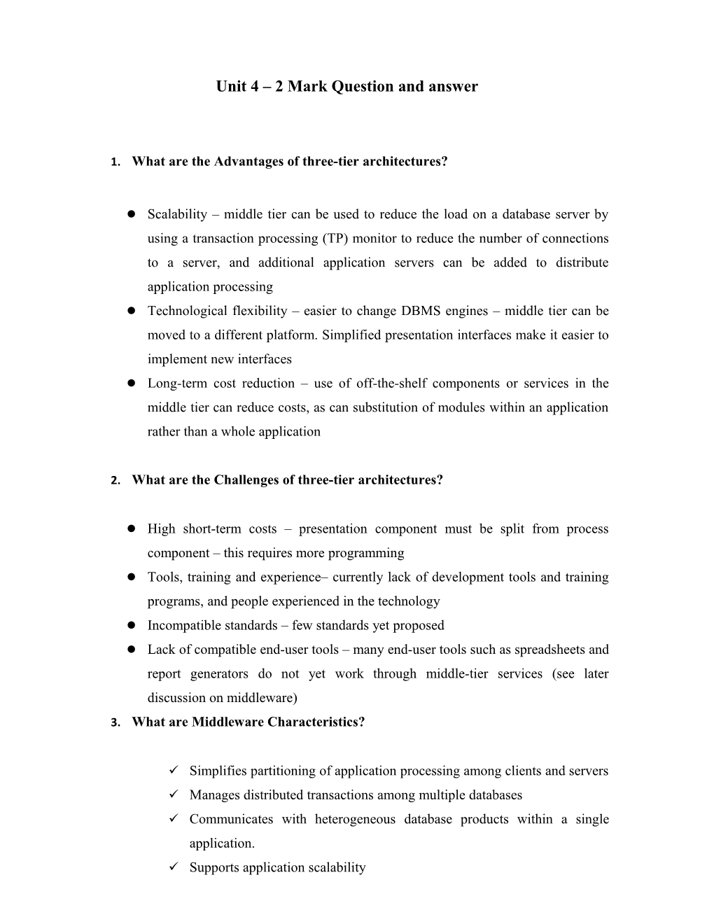 Unit 4 2 Mark Question and Answer