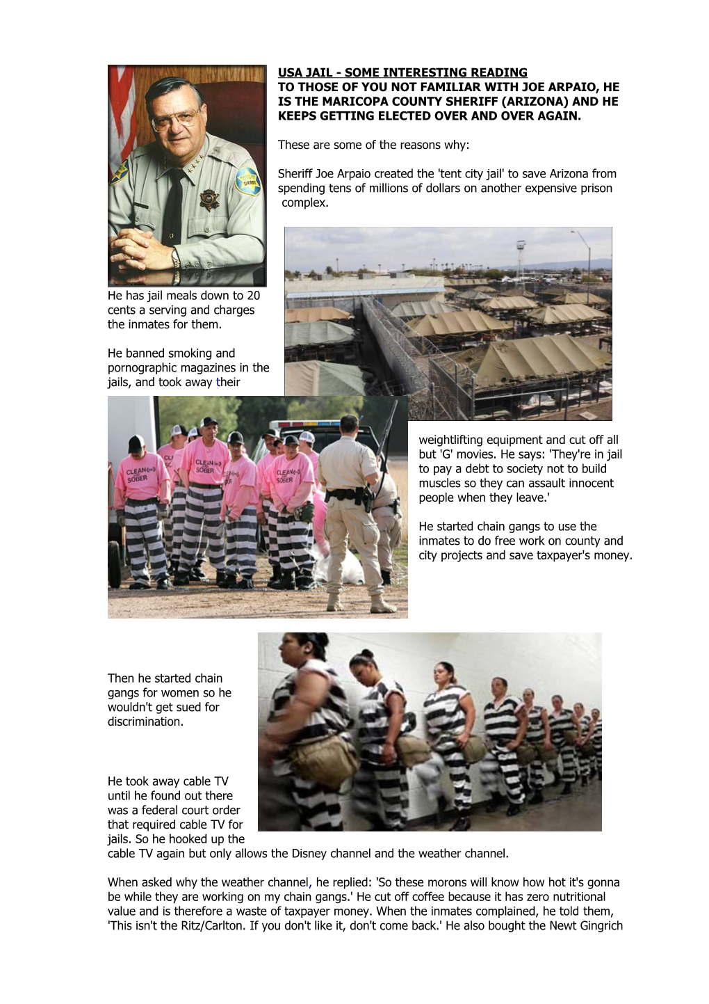 Usa Jail - Some Interesting Reading