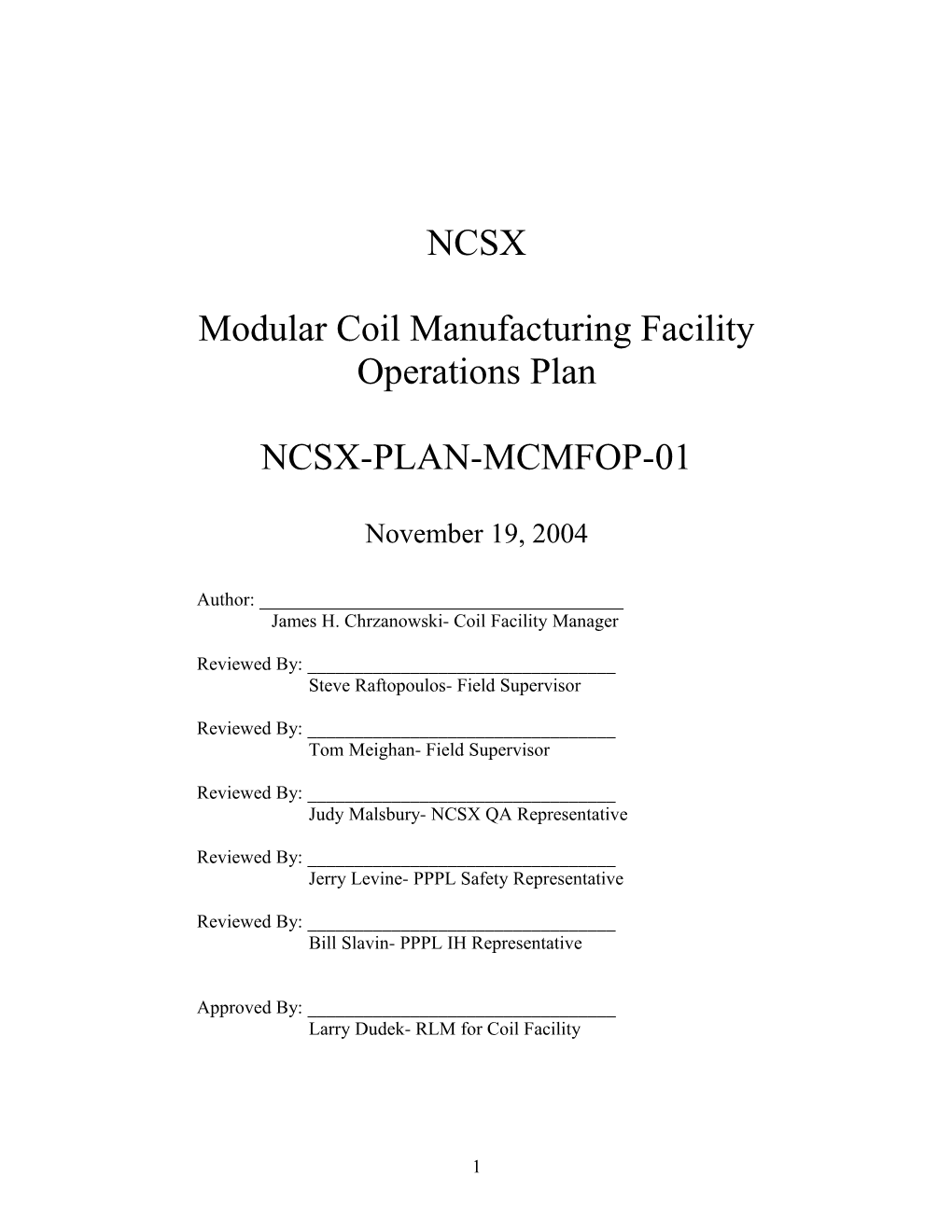 Modular Coil Manufacturing Facility