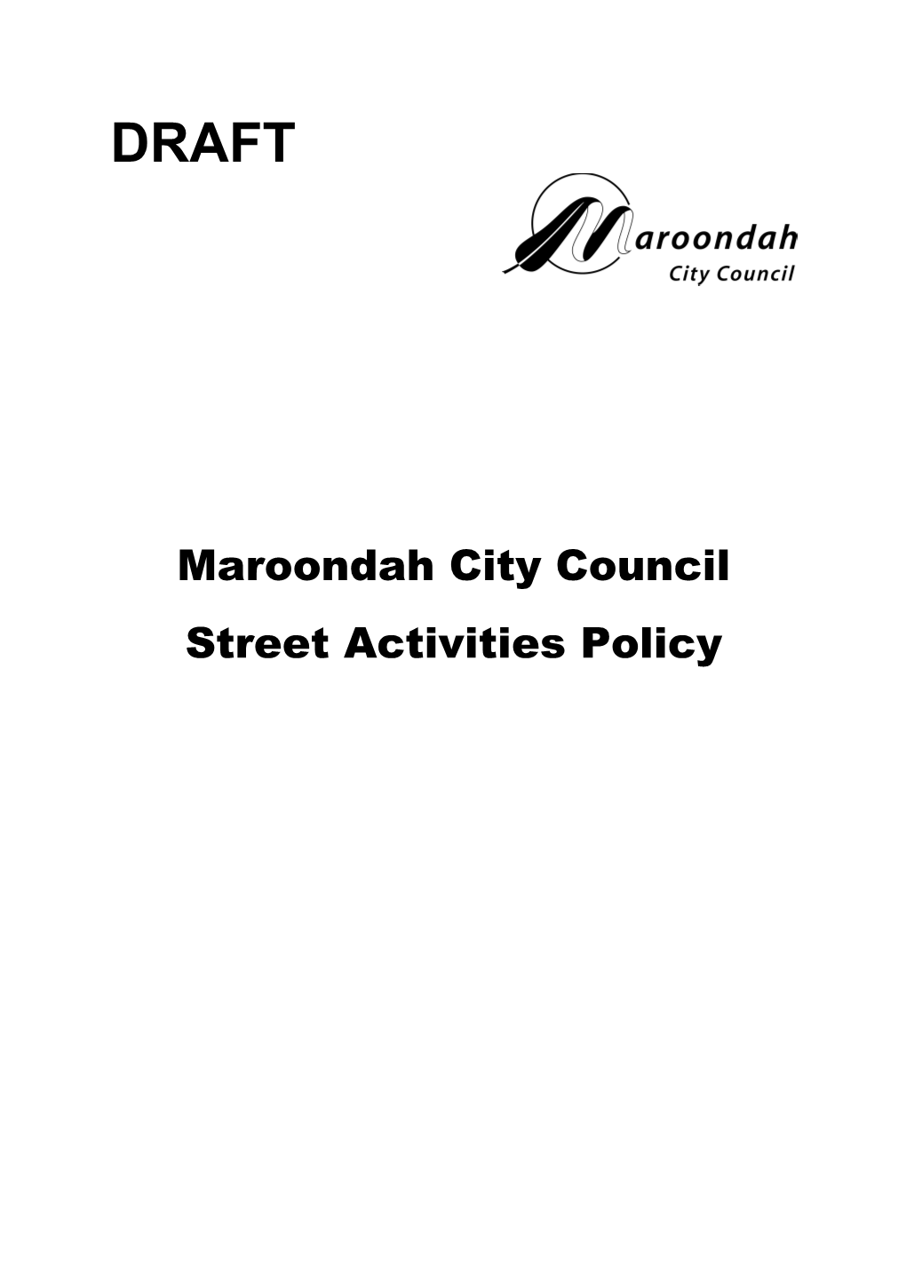 Street Activities Policy