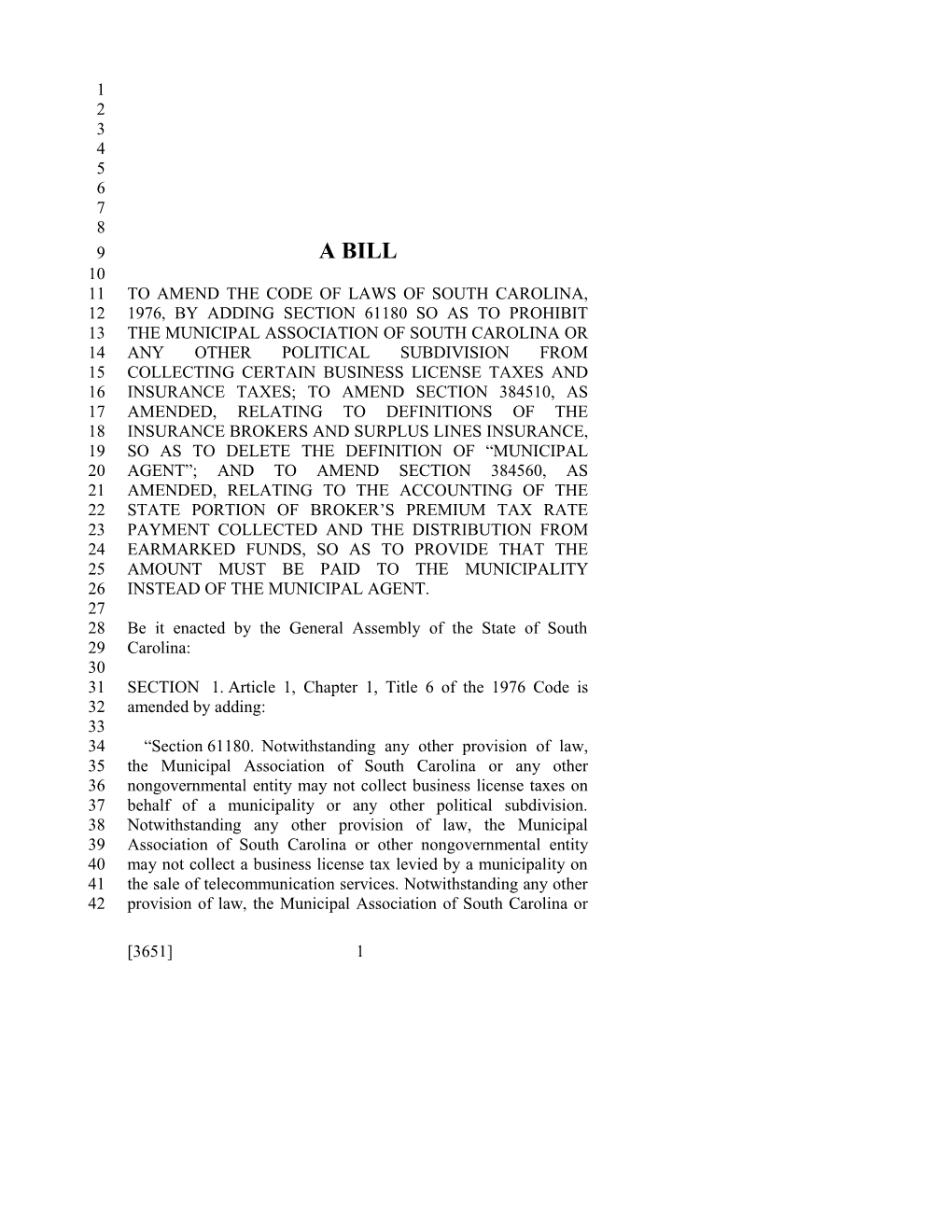 2017-2018 Bill 3651 Text of Previous Version (Feb. 2, 2017) - South Carolina Legislature Online