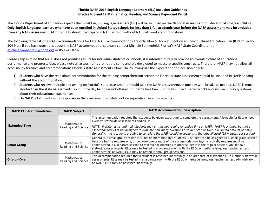 ELL Inclusion Guidelines P/P (*, 9/23/2014)