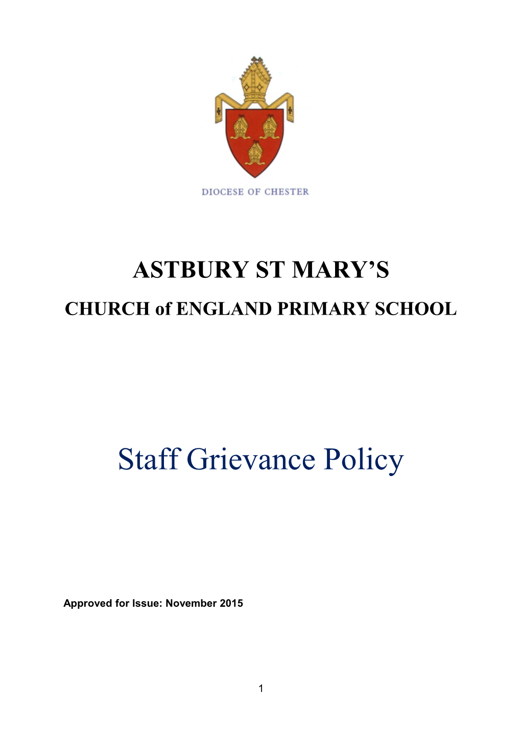Model Grievance Policy for All School/Academy Staff (Education HR Policy)