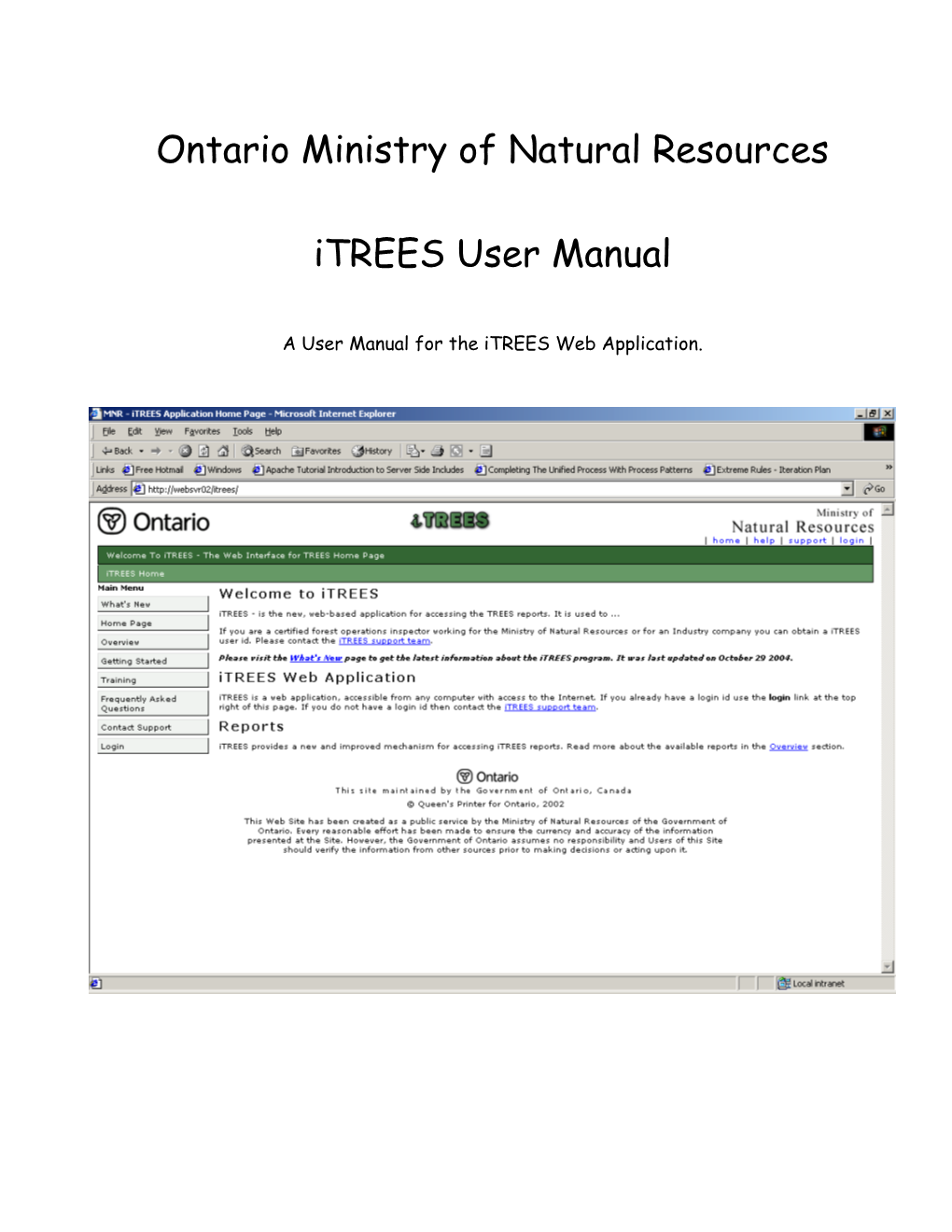 Ontario Ministry of Natural Resources