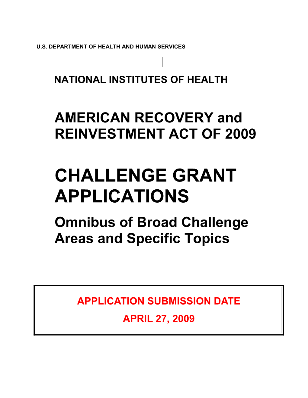 Challenge Grant Applications