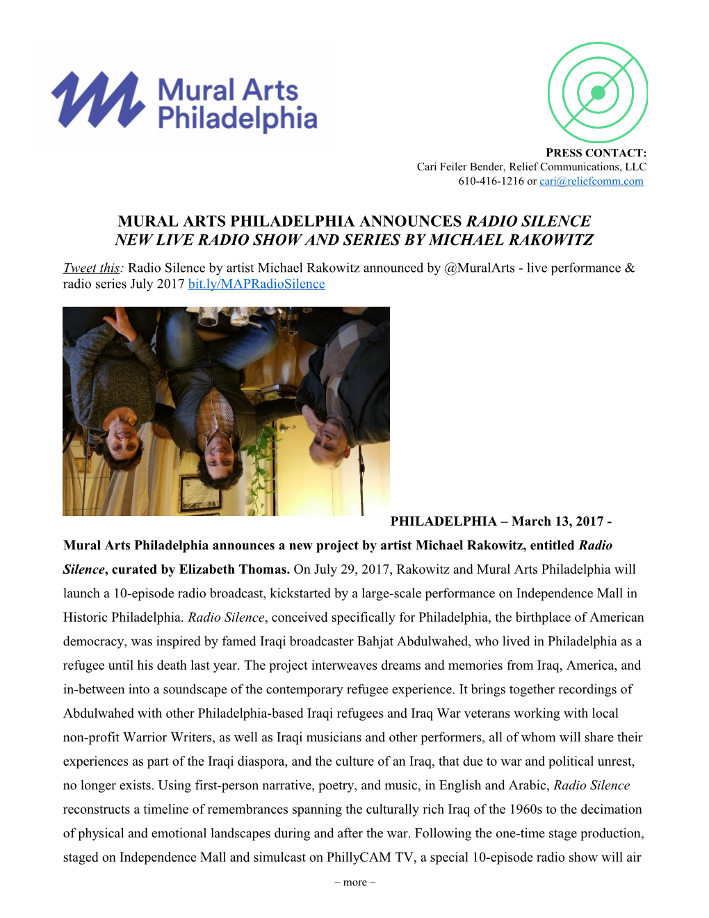 Mural Arts Philadelphia Announces Radio Silence Project * Page 1 of 4