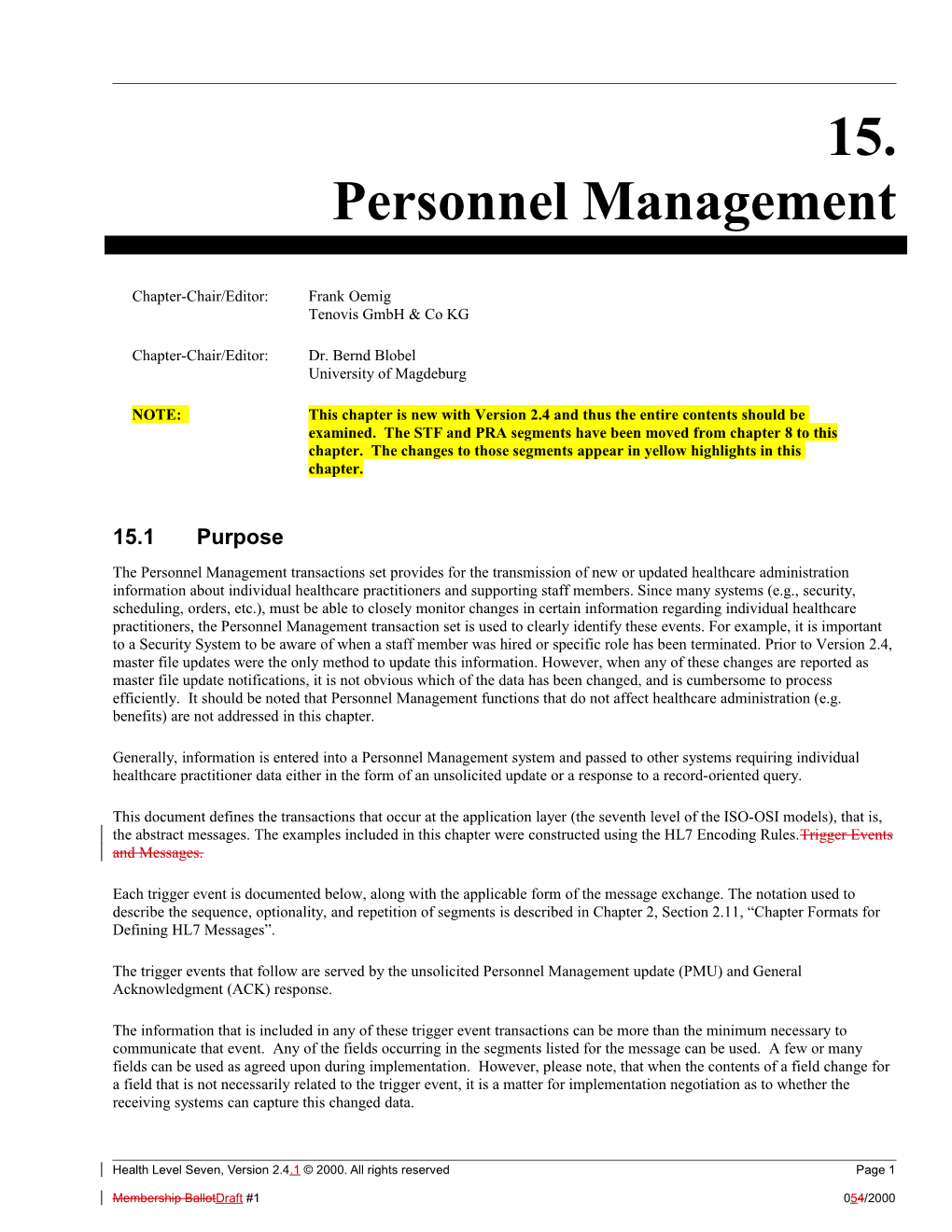 Chapter 15: Personnel Management