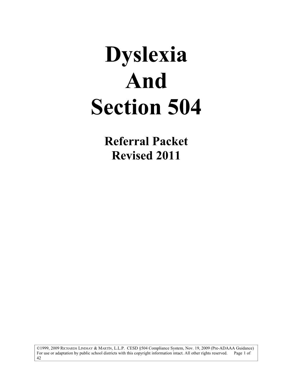 CESD Section 504 Compliance System