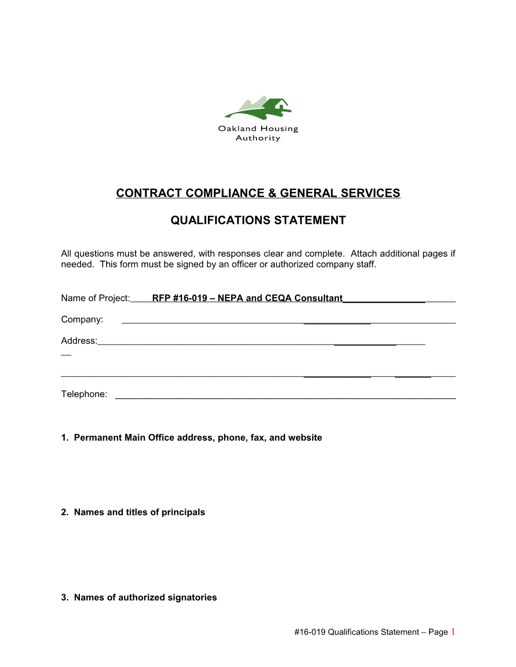 Contract Compliance & General Services