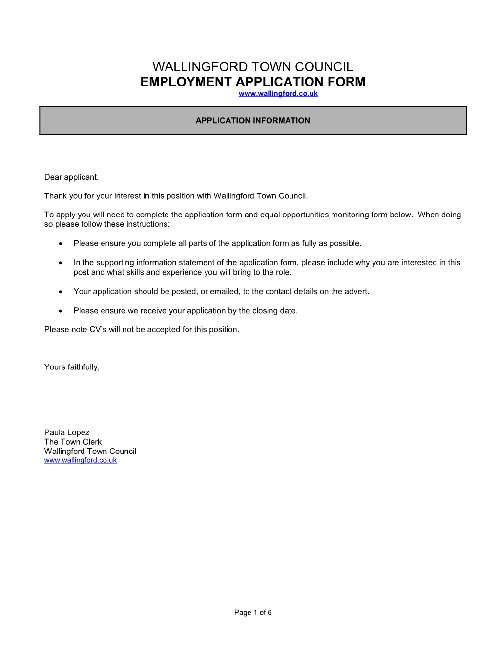 ATG Employment Application Form