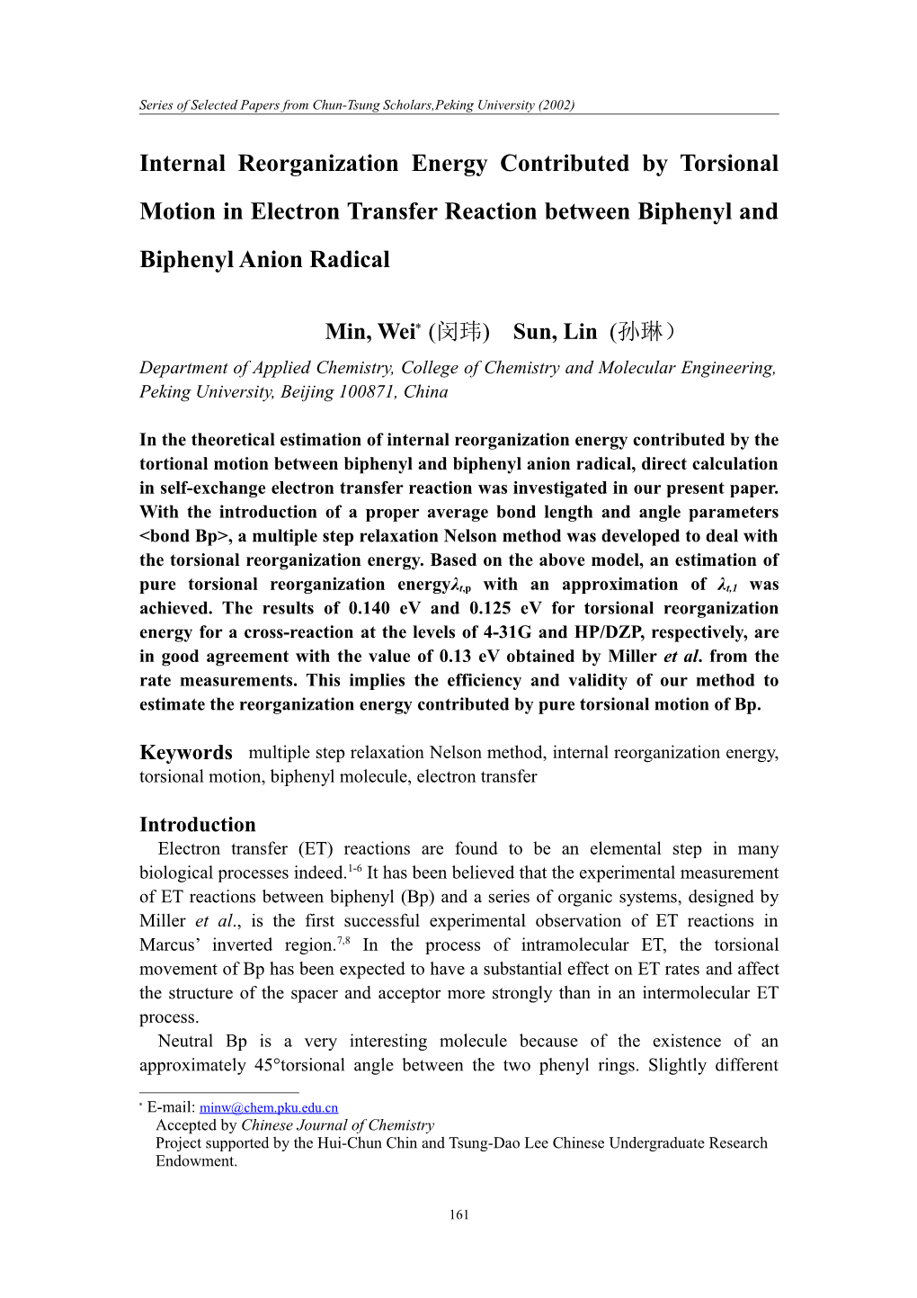 Internal Reorganization Energy Contributed by Torsional Motion in Electron Transfer Reaction