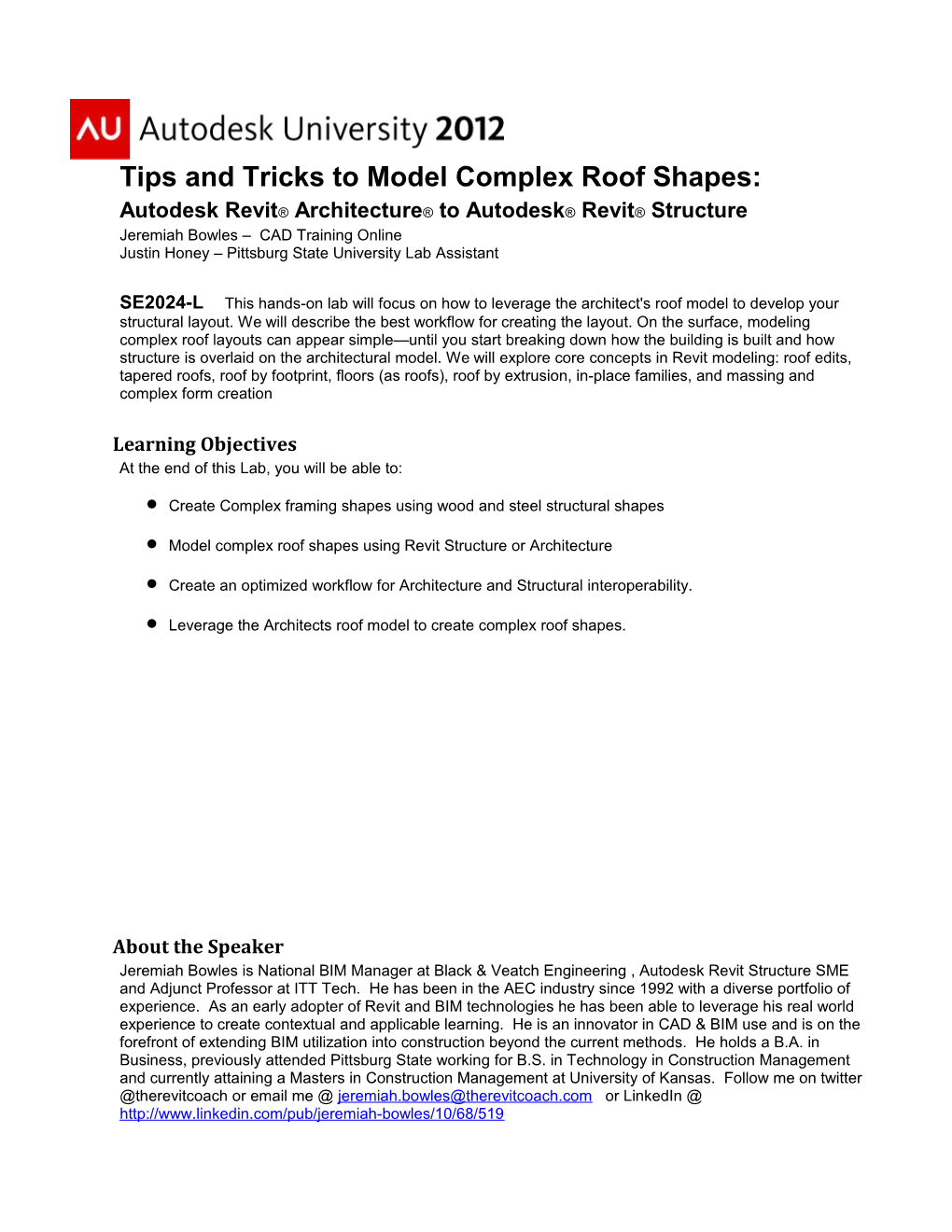 Tips and Tricks to Model Complex Roof Shapes