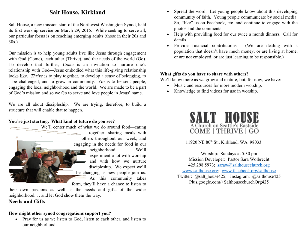 Salt House, Kirkland