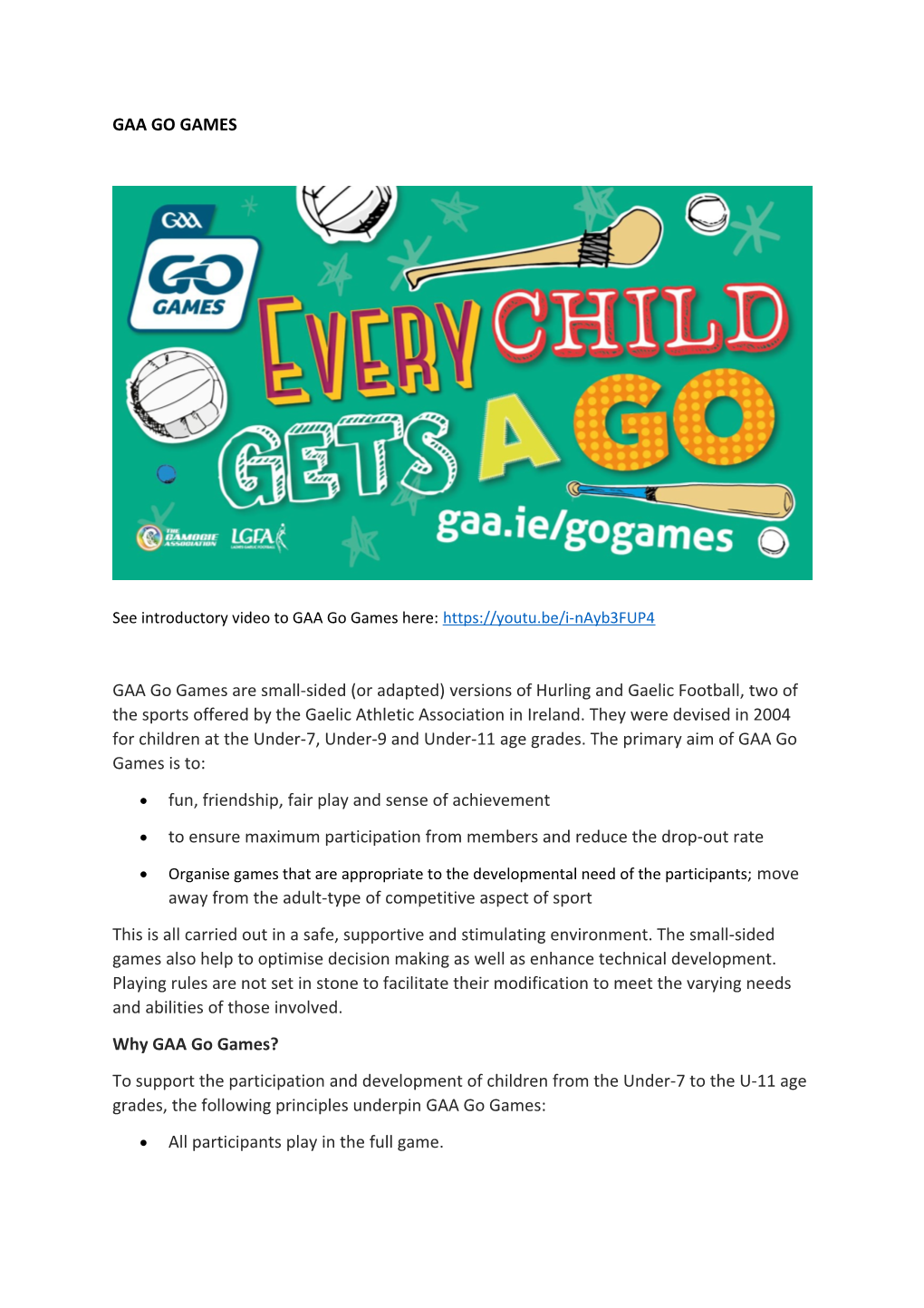 See Introductory Video to GAA Go Games Here