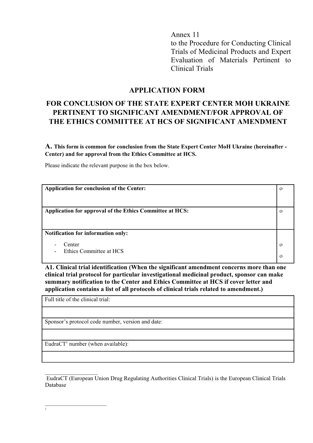 Annex 11 - CTA Form