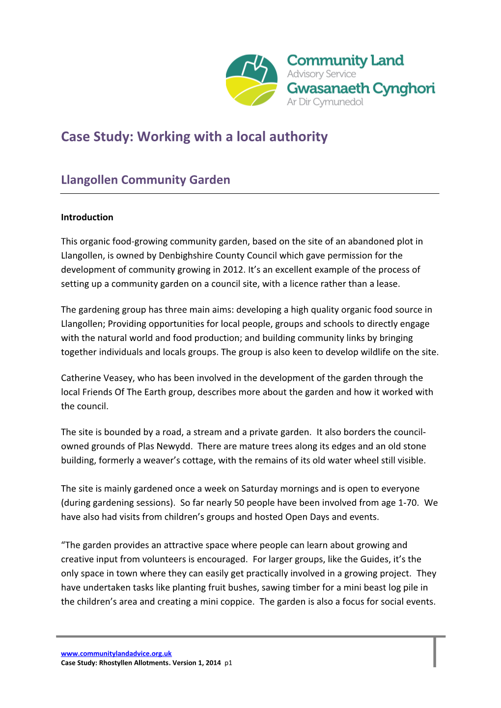 Case Study: Working with a Local Authority