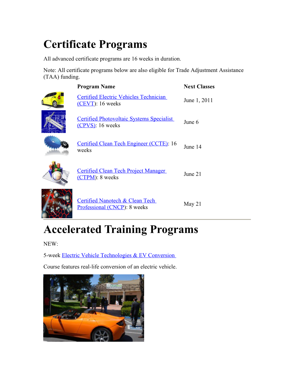All Advanced Certificate Programs Are 16 Weeks in Duration