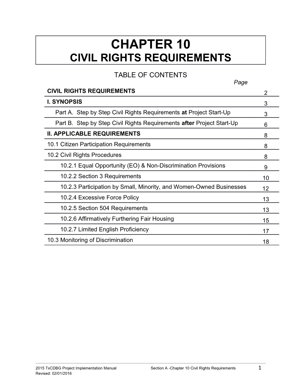 Civil Rights Requirements