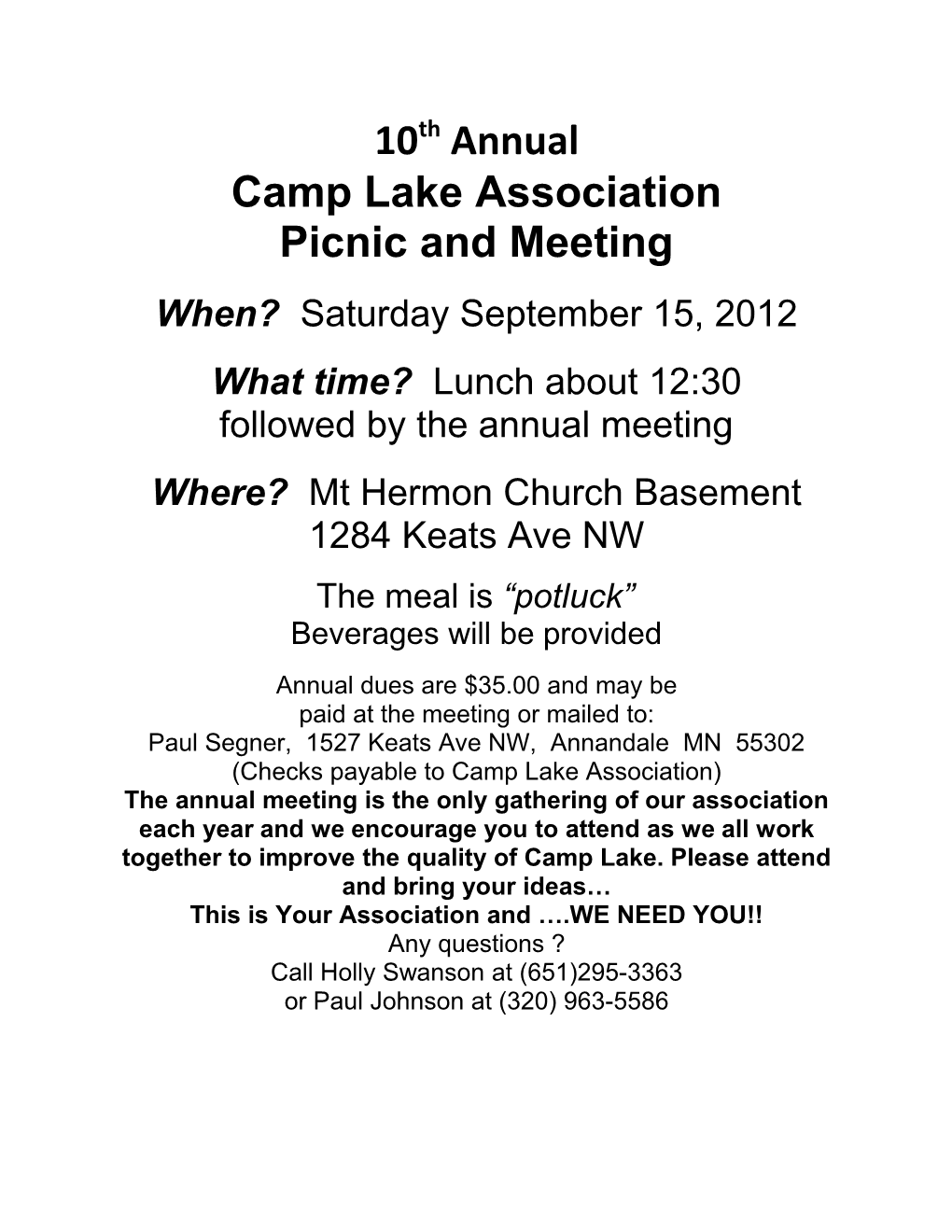 Camp Lake Association