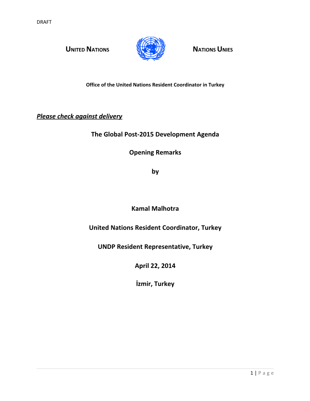 Office of the United Nations Resident Coordinator in Turkey