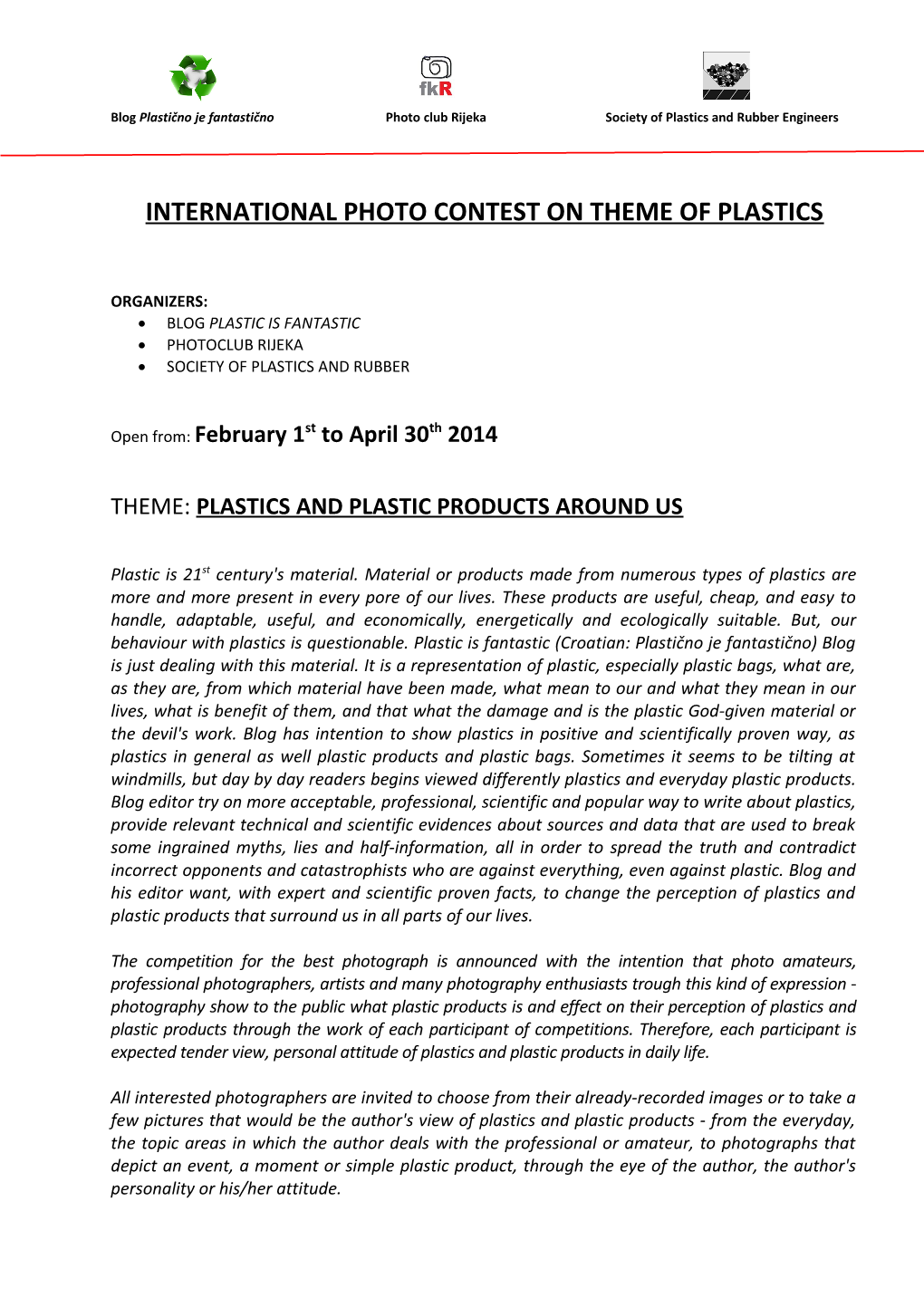 Blog Plastično Je Fantastičnophotoclub Rijekasociety of Plastics and Rubber Engineers