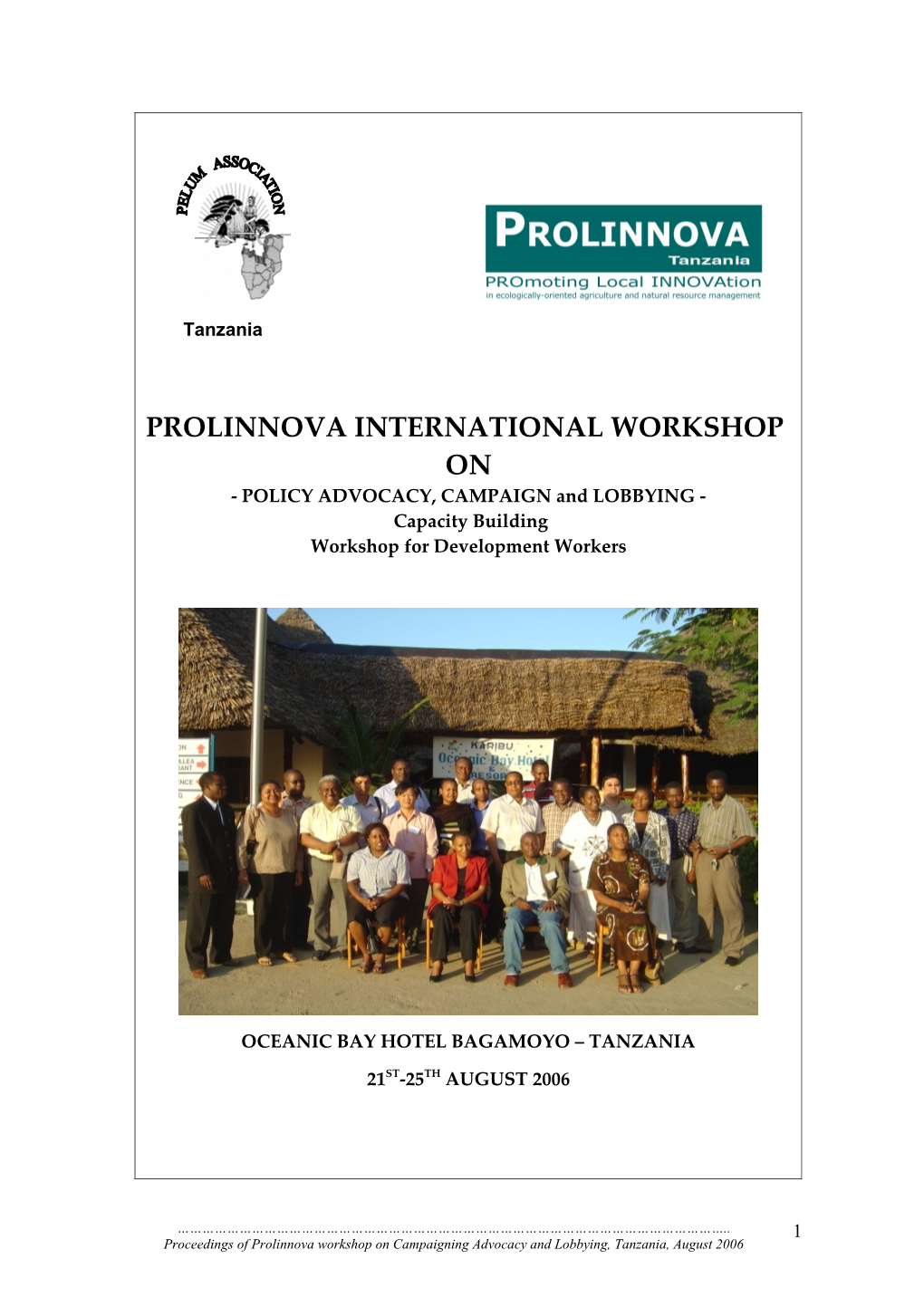 Prolinnova International Workshop