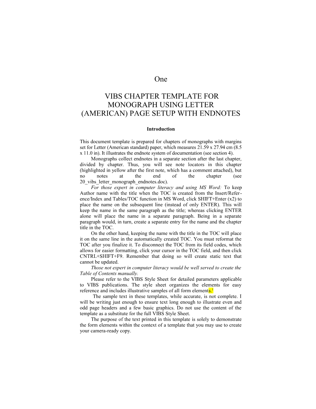 VIBS Monograph Chpt. Endnotes Letter