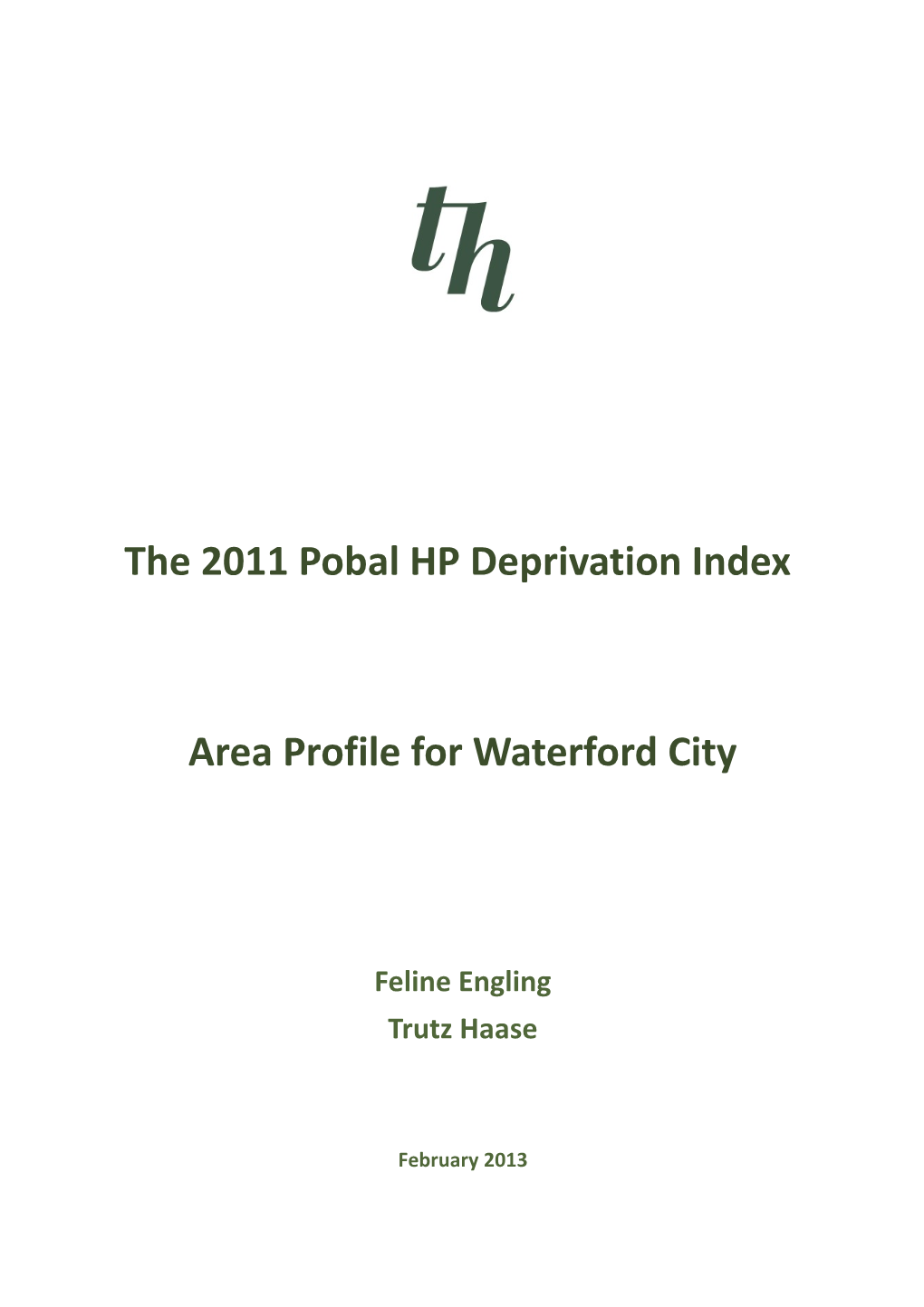 Area Profile for Waterford City