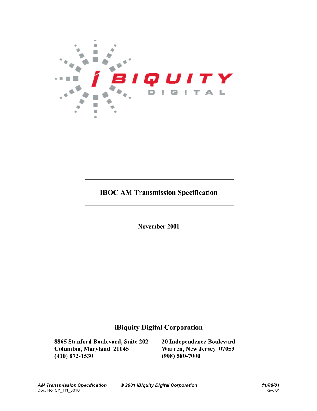 IBOC AM Transmission Specification