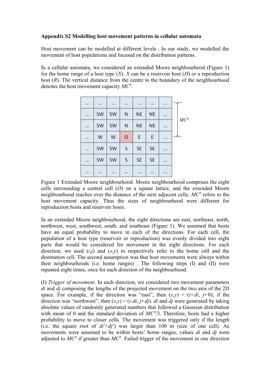 Appendix S2modelling Host Movement Patterns in Cellular Automata