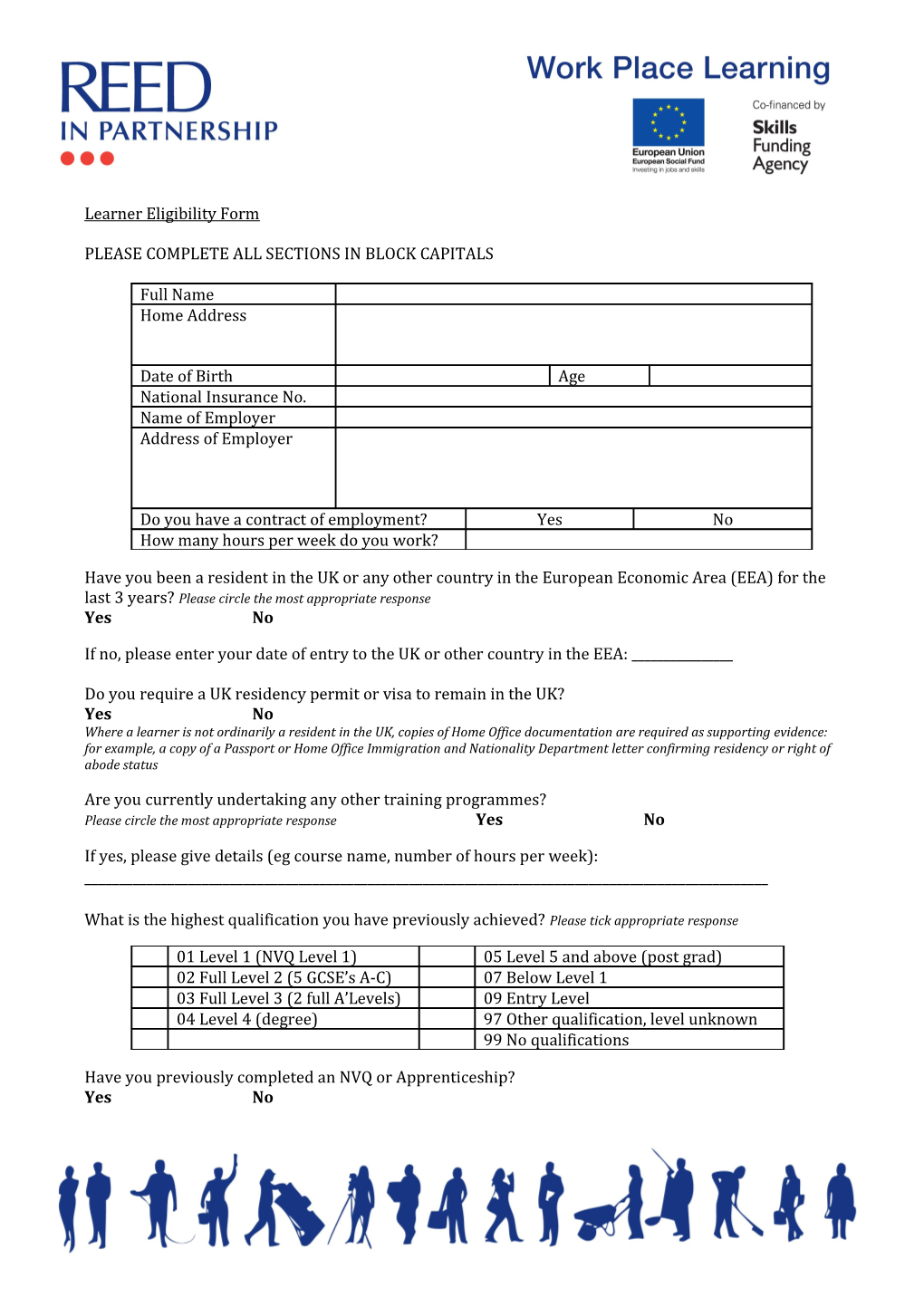 Learner Eligibility Form