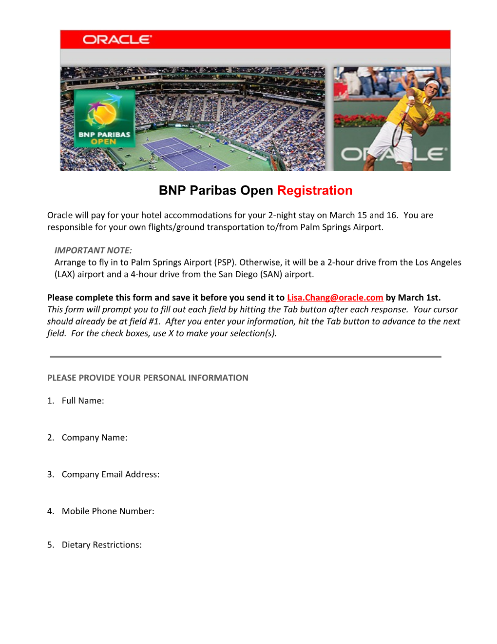 BNP Paribas Open Registration