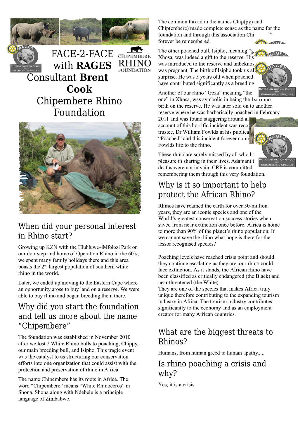 Chipembere Rhino Foundation